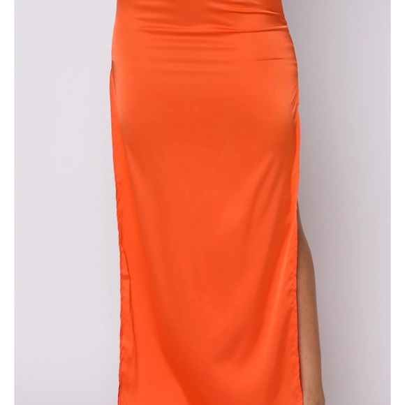 Sold WHITE FOX good feeling maxi skirt WHITE FOX Got game crop top SET orange M - Picture 5 of 16